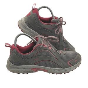 Ryka Sky Walk Trail‎ Sneakers Womens 11M Grey Pink Leather Mesh Hiking Walking